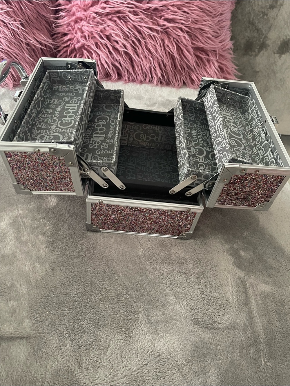 Caboodles Sparkle Multi-Color Makeup Train Case
